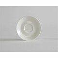 Tuxton China AlumaTux Modena 4.63 in. AD Saucer - Pearl White - 3 Dozen AMU-082